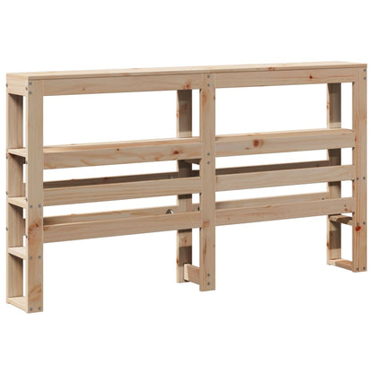 vidaXL Headboard with Shelves 140 cm Solid Wood Pine