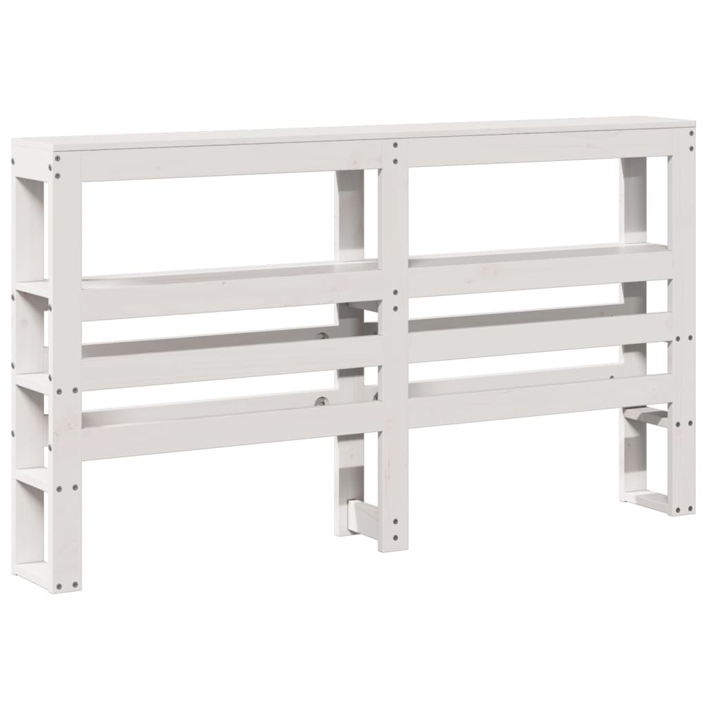 vidaXL Headboard with Shelves White 140 cm Solid Wood Pine