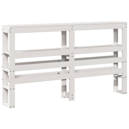 vidaXL Headboard with Shelves White 140 cm Solid Wood Pine