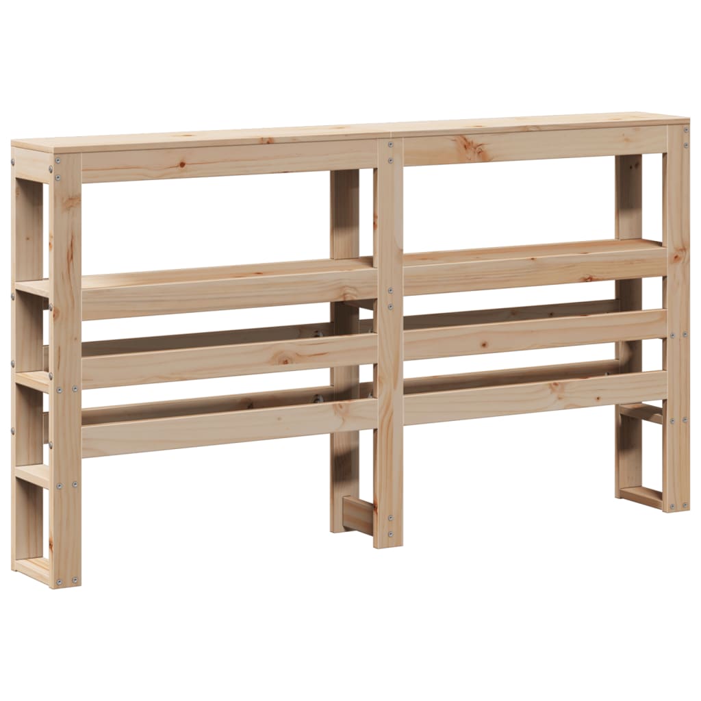 vidaXL Headboard with Shelves 120 cm Solid Wood Pine