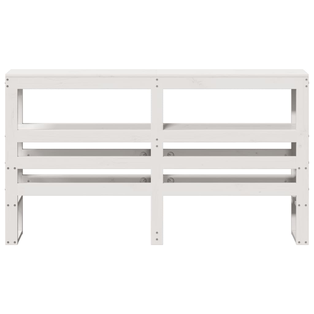 vidaXL Headboard with Shelves White 120 cm Solid Wood Pine