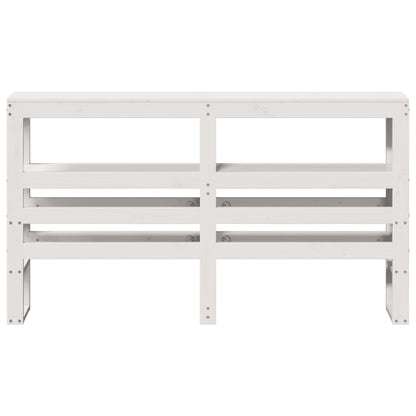 vidaXL Headboard with Shelves White 120 cm Solid Wood Pine