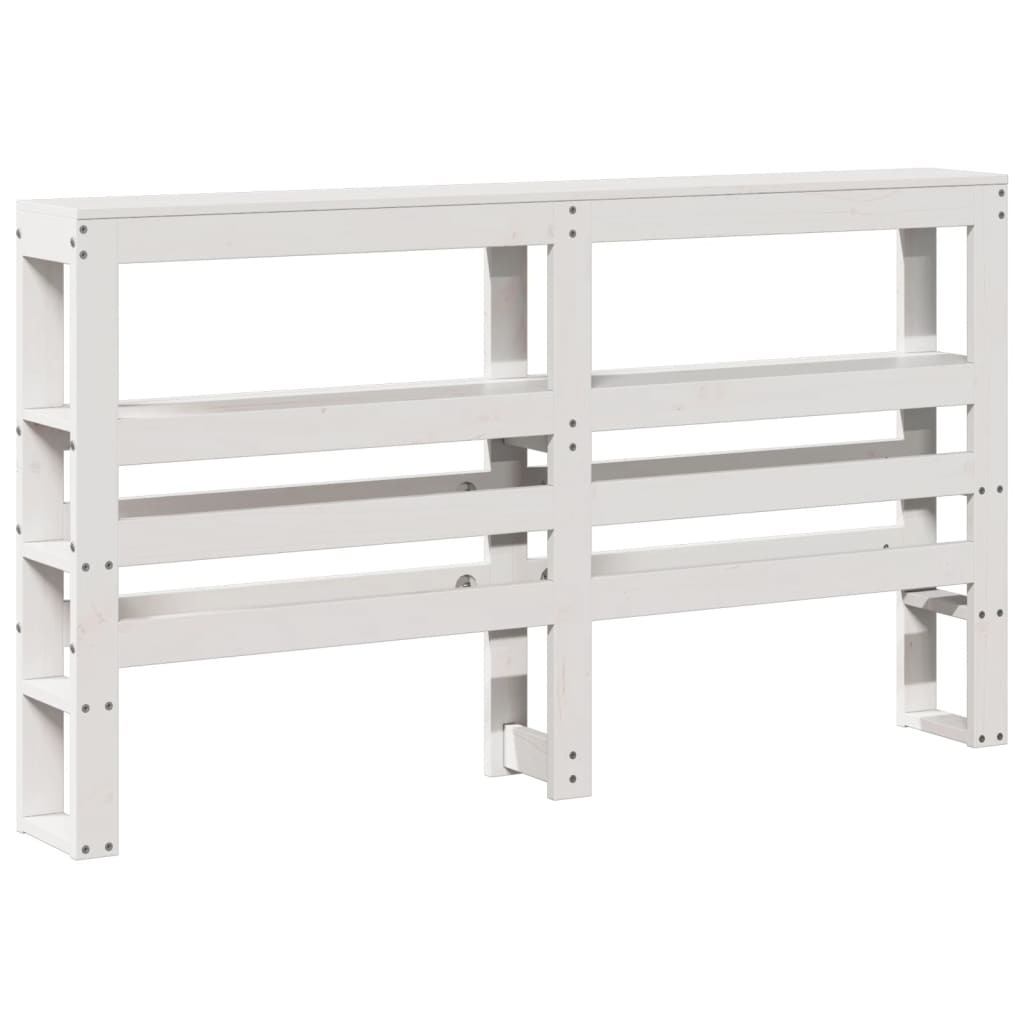 vidaXL Headboard with Shelves White 120 cm Solid Wood Pine