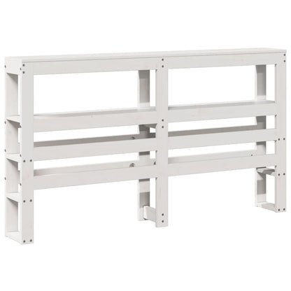 vidaXL Headboard with Shelves White 120 cm Solid Wood Pine