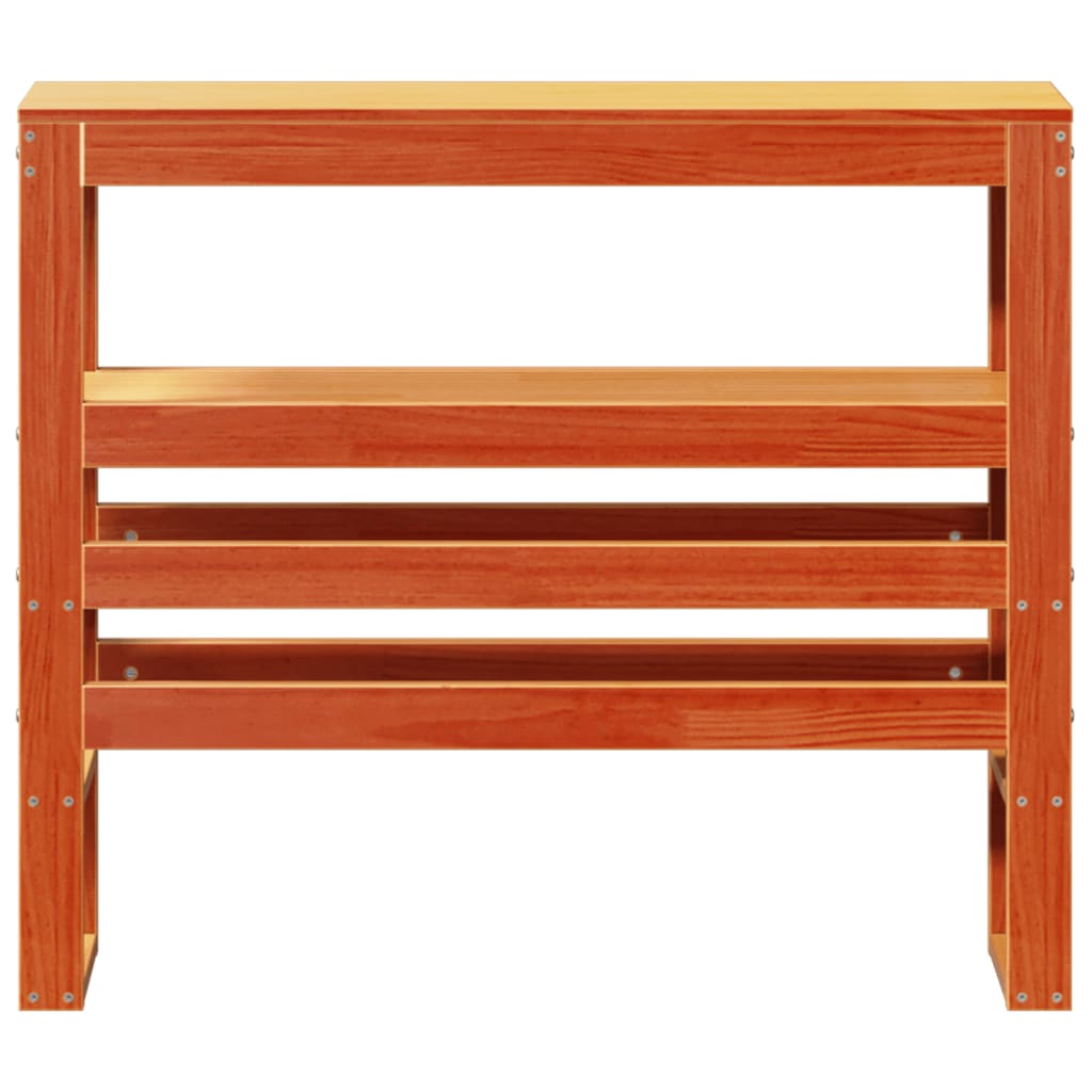 vidaXL Headboard with Shelves Wax Brown 100 cm Solid Wood Pine