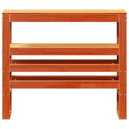 vidaXL Headboard with Shelves Wax Brown 100 cm Solid Wood Pine