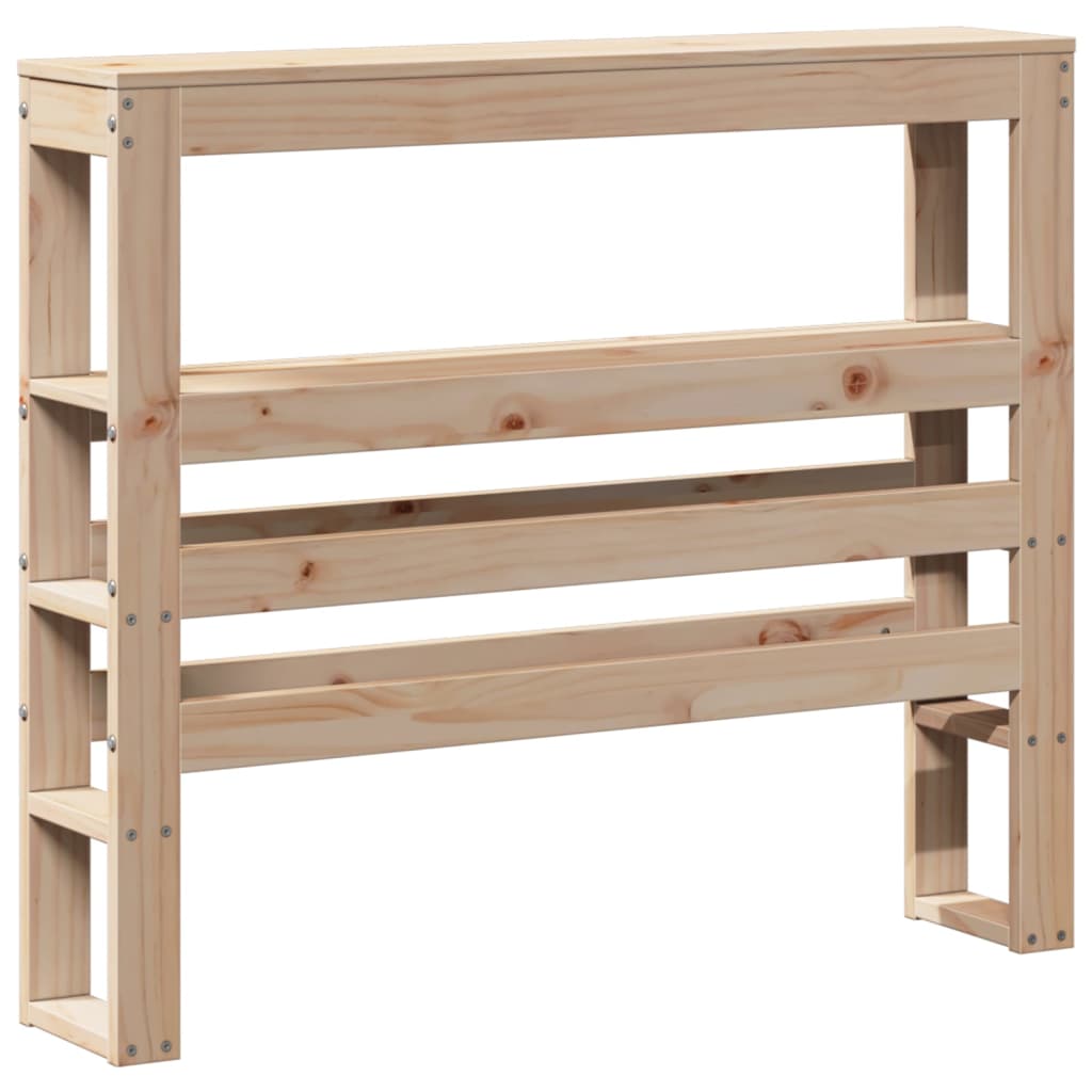 vidaXL Headboard with Shelves 90 cm Solid Wood Pine
