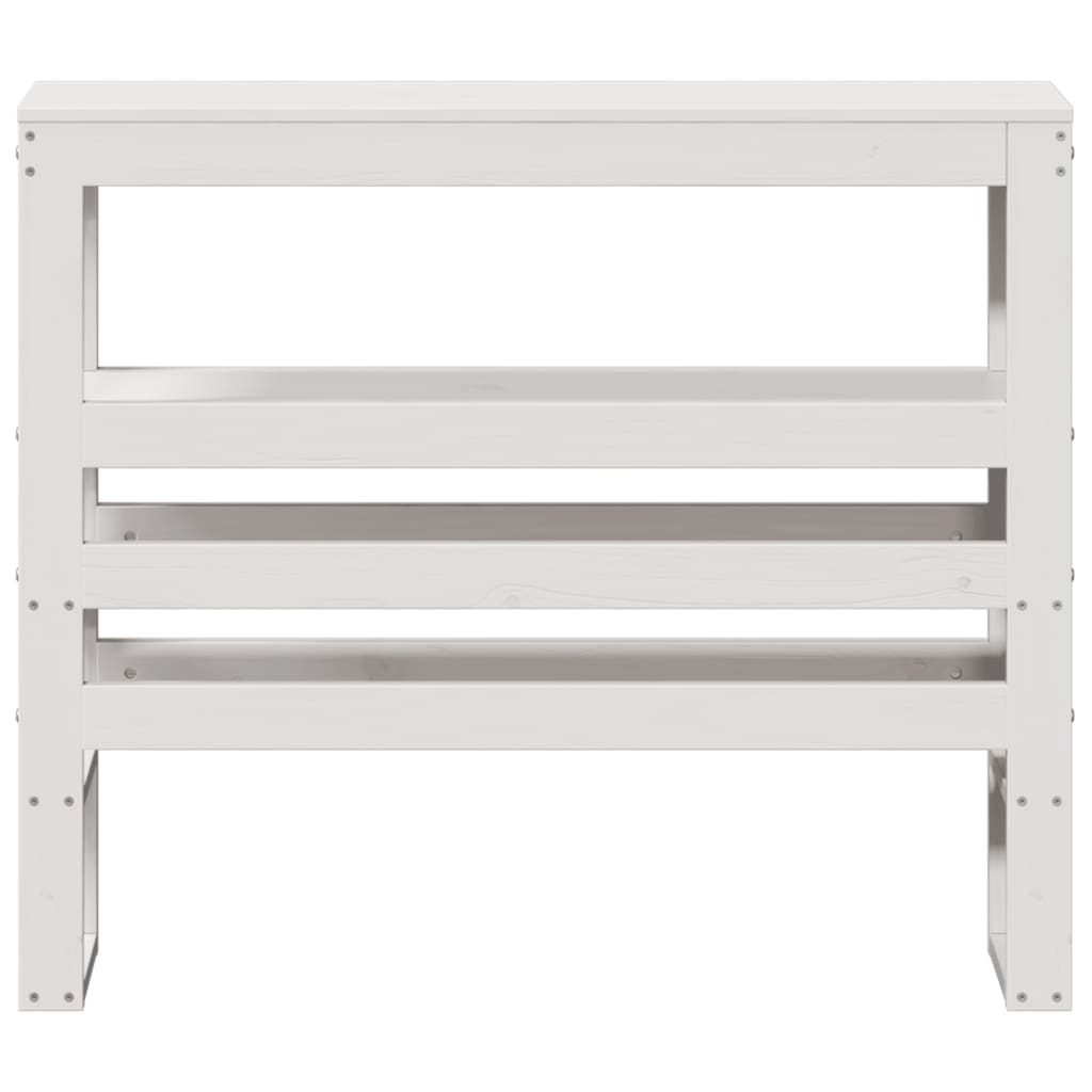 vidaXL Headboard with Shelves White 90 cm Solid Wood Pine