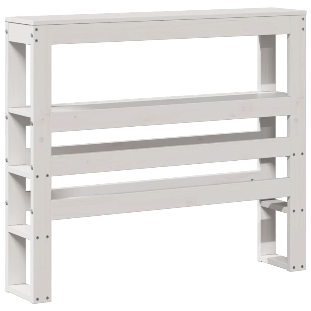 vidaXL Headboard with Shelves White 90 cm Solid Wood Pine