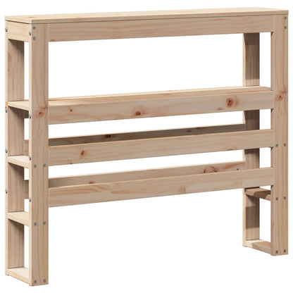 vidaXL Headboard with Shelves 75 cm Solid Wood Pine