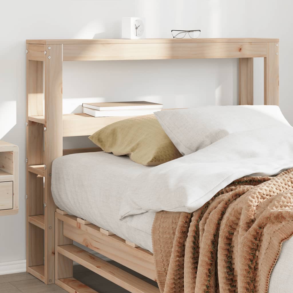 vidaXL Headboard with Shelves 75 cm Solid Wood Pine