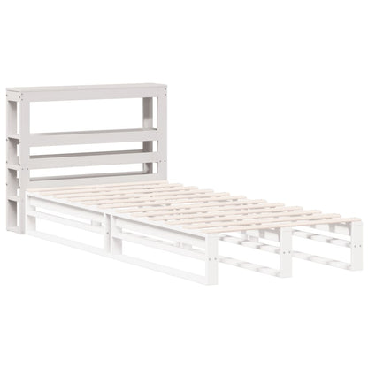 vidaXL Headboard with Shelves White 75 cm Solid Wood Pine