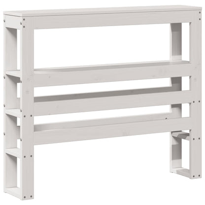 vidaXL Headboard with Shelves White 75 cm Solid Wood Pine