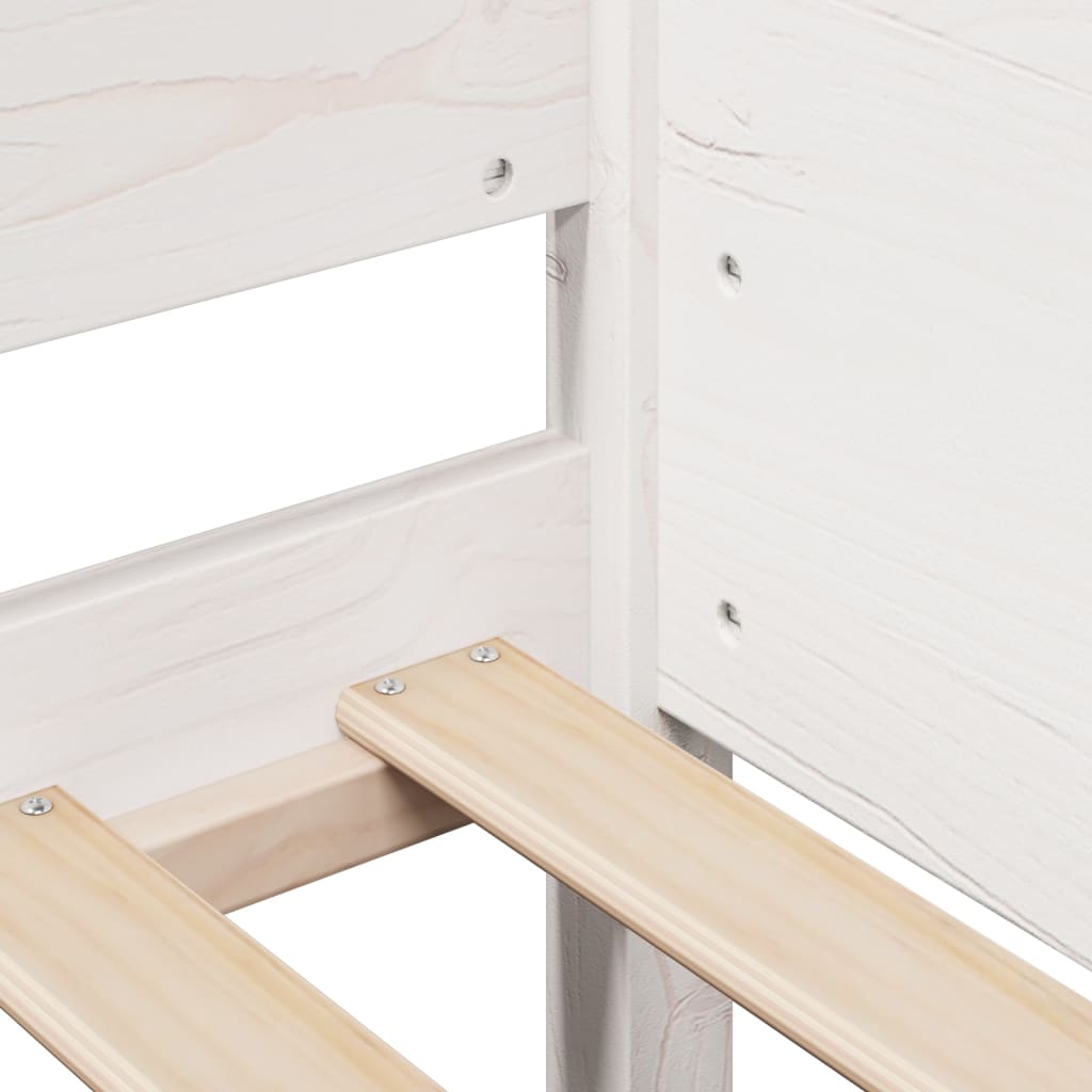 vidaXL Bed Frame without Mattress White 80x200 cm Solid Wood Pine