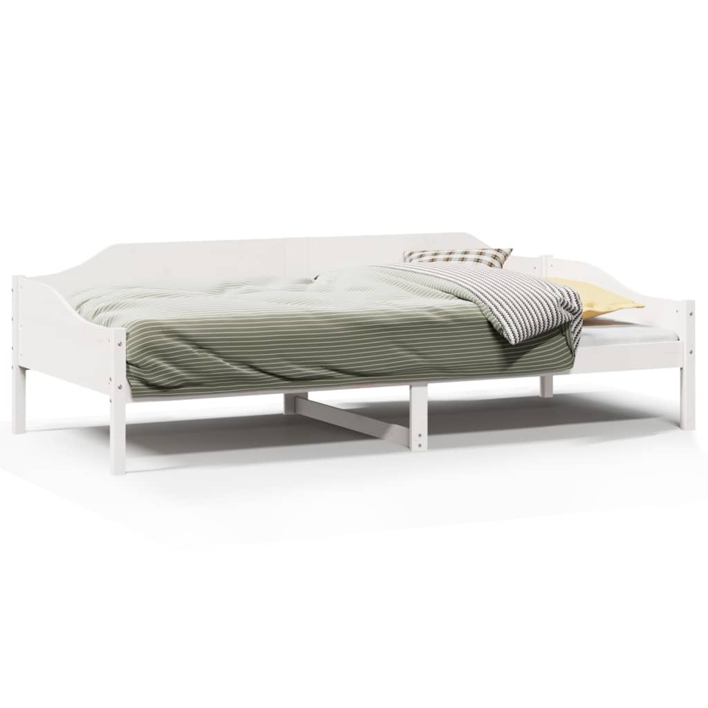 vidaXL Bed Frame without Mattress White 90x200 cm Solid Wood Pine