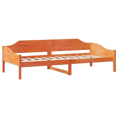 vidaXL Bed Frame without Mattress Wax Brown 90x200 cm Solid Wood Pine