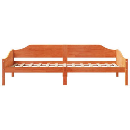 vidaXL Bed Frame without Mattress Wax Brown 90x200 cm Solid Wood Pine