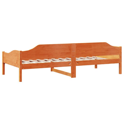 vidaXL Bed Frame without Mattress Wax Brown 90x190 cm Single Solid Wood Pine