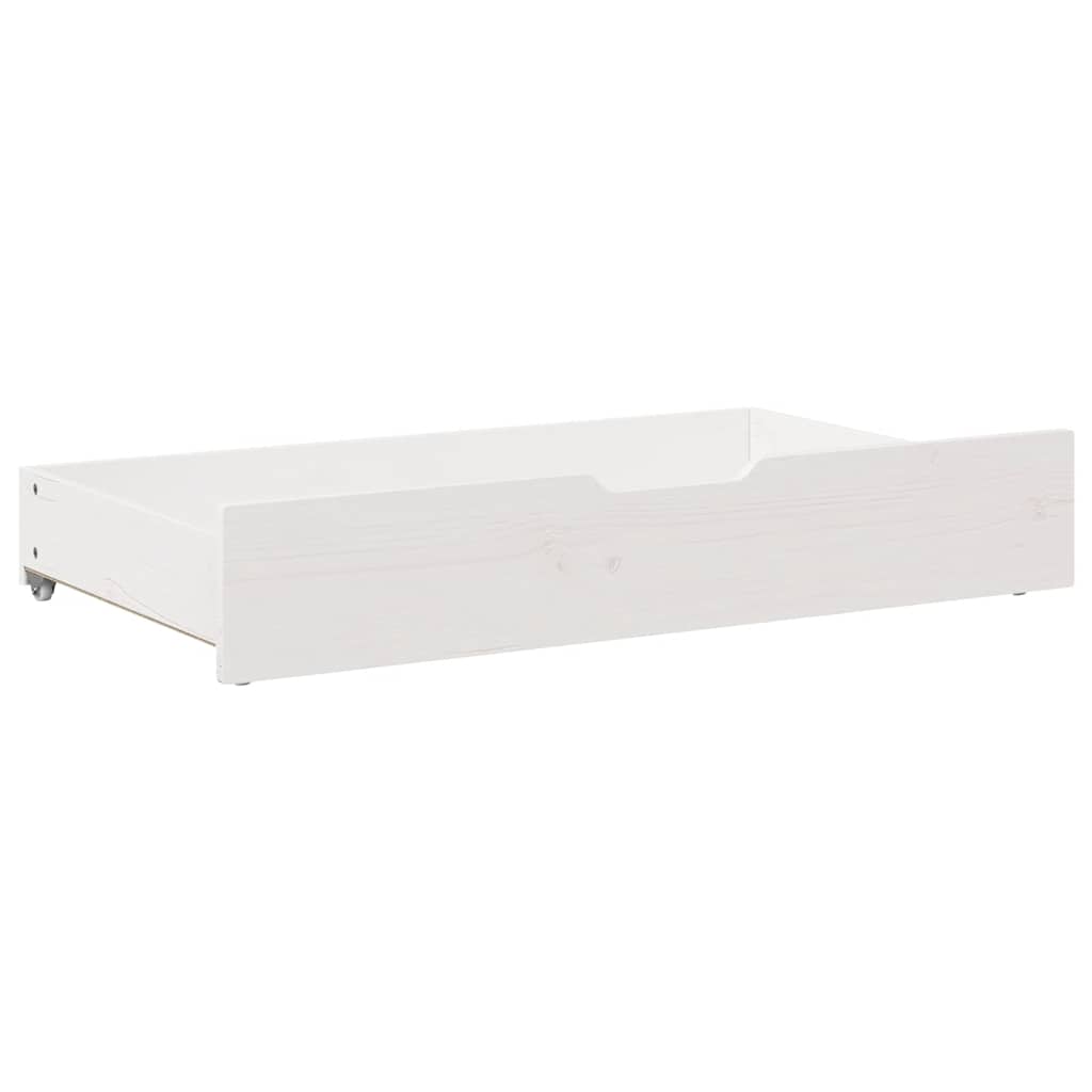 vidaXL Under-Bed Drawers 2 pcs White 95x55x17 cm Solid Wood Pine