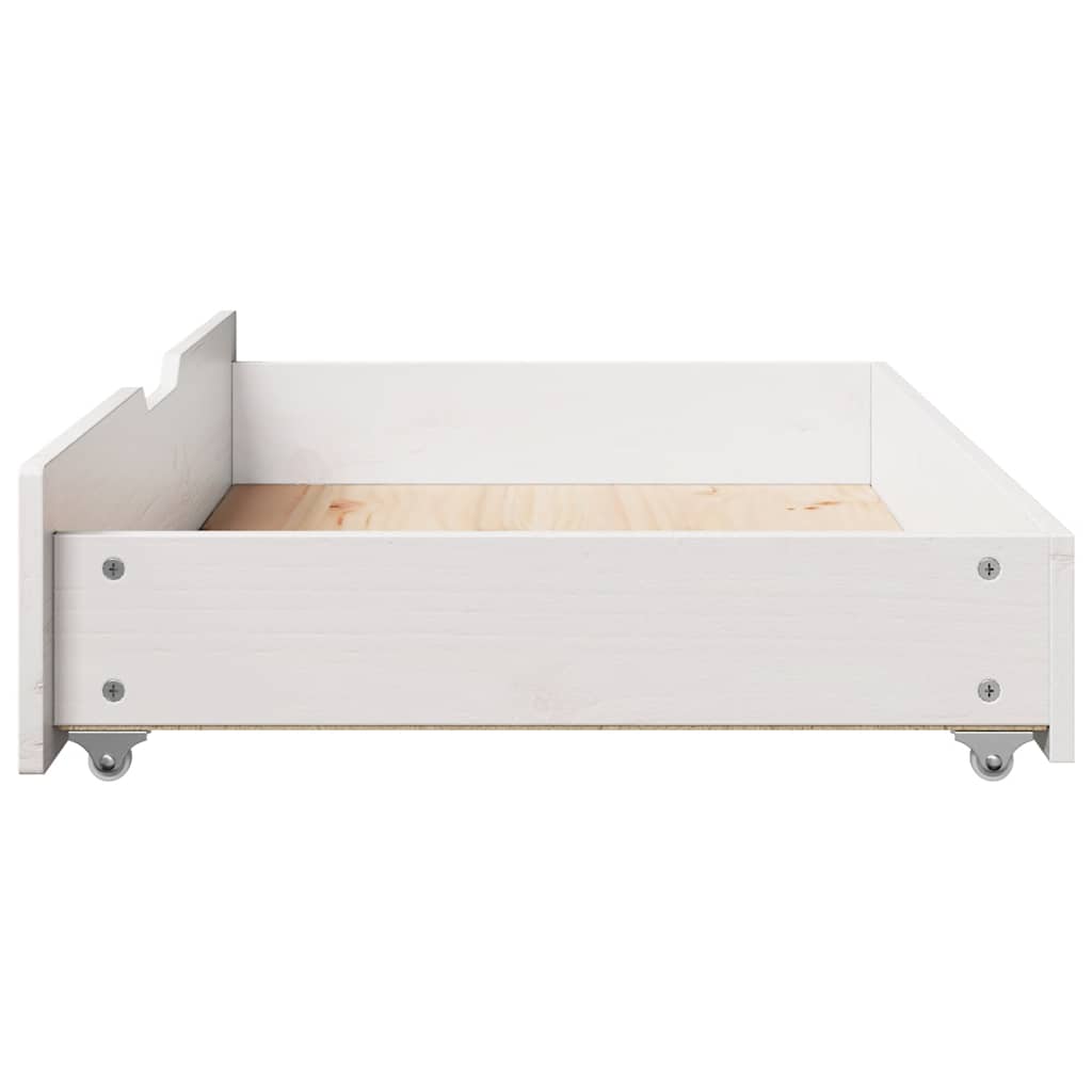 vidaXL Under-Bed Drawers 2 pcs White 95x55x17 cm Solid Wood Pine
