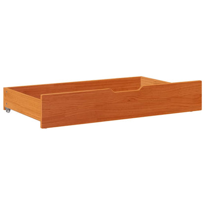 vidaXL Under-Bed Drawers 2 pcs Wax Brown 95x55x17 cm Solid Wood Pine