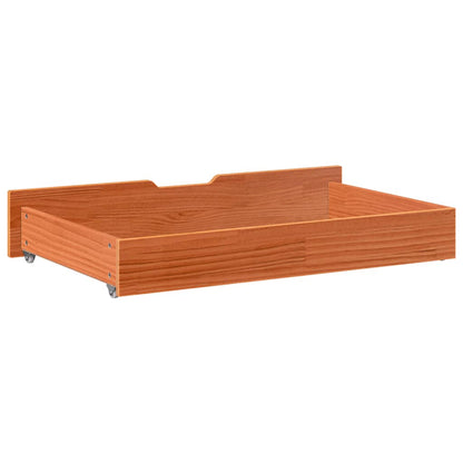vidaXL Under-Bed Drawers 2 pcs Wax Brown 95x55x17 cm Solid Wood Pine