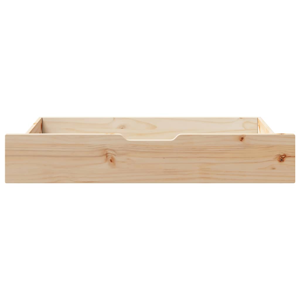 vidaXL Under-Bed Drawers with Wheels 2 pcs 90x55x17 cm Solid Wood Pine