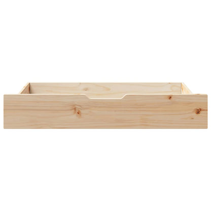 vidaXL Under-Bed Drawers with Wheels 2 pcs 90x55x17 cm Solid Wood Pine