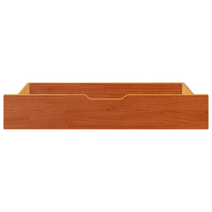 vidaXL Under-Bed Drawers 2 pcs Wax Brown 90x55x17 cm Solid Wood Pine