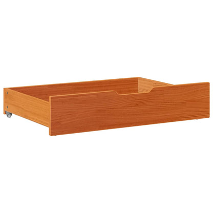 vidaXL Under-Bed Drawers 2 pcs Wax Brown 85x55x17 cm Solid Wood Pine