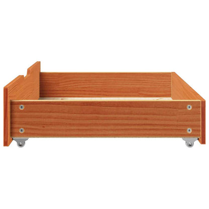 vidaXL Under-Bed Drawers 2 pcs Wax Brown 85x55x17 cm Solid Wood Pine