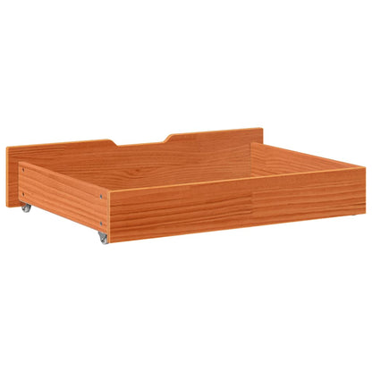 vidaXL Under-Bed Drawers 2 pcs Wax Brown 85x55x17 cm Solid Wood Pine