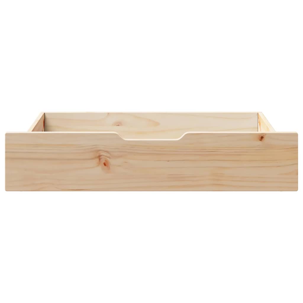 vidaXL Under-Bed Drawers with Wheels 2 pcs 80x55x17 cm Solid Wood Pine