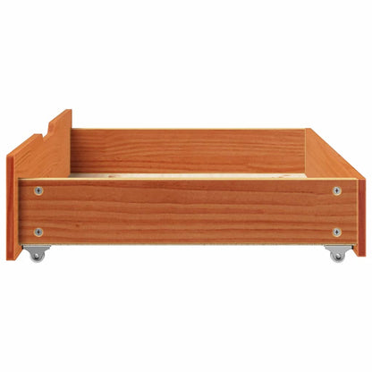 vidaXL Under-Bed Drawers 2 pcs Wax Brown 80x55x17 cm Solid Wood Pine