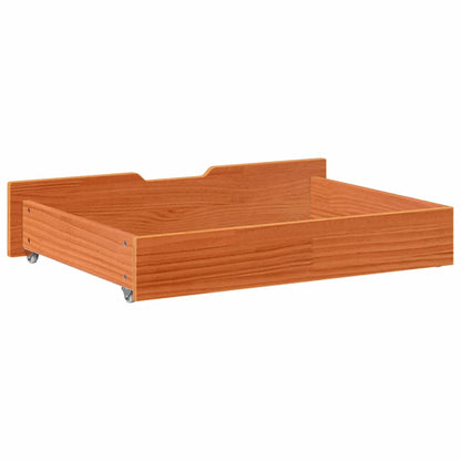vidaXL Under-Bed Drawers 2 pcs Wax Brown 80x55x17 cm Solid Wood Pine