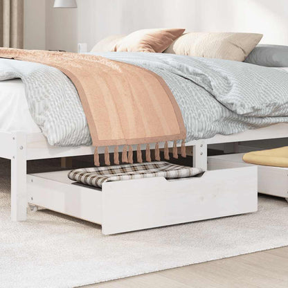 vidaXL Under-Bed Drawers 2 pcs White 75x55x17 cm Solid Wood Pine