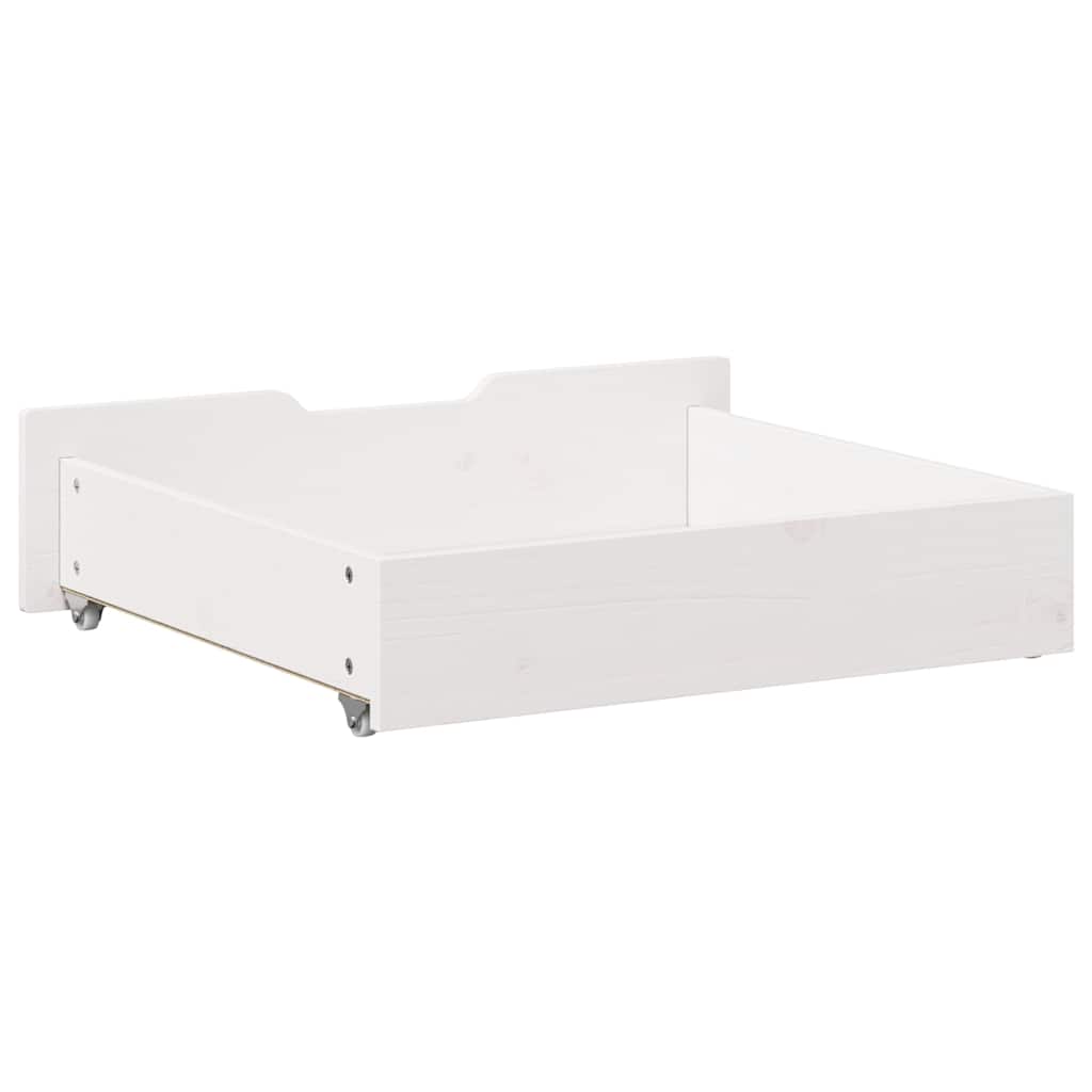 vidaXL Under-Bed Drawers 2 pcs White 75x55x17 cm Solid Wood Pine
