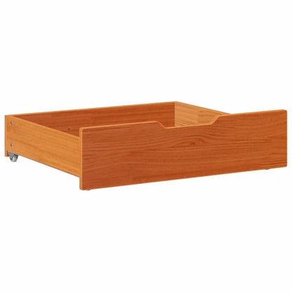 vidaXL Under-Bed Drawers 2 pcs Wax Brown 65x55x17 cm Solid Wood Pine