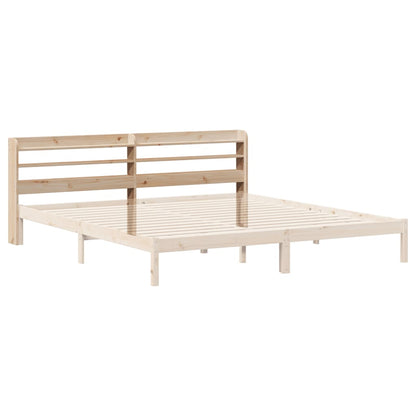 vidaXL Headboard with Shelves 200 cm Solid Wood Pine