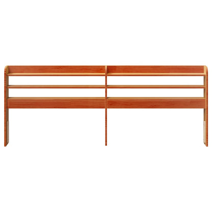 vidaXL Headboard with Shelves Wax Brown 200 cm Solid Wood Pine