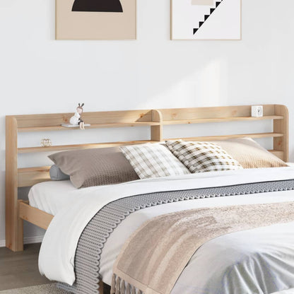 vidaXL Headboard with Shelves 180 cm Solid Wood Pine