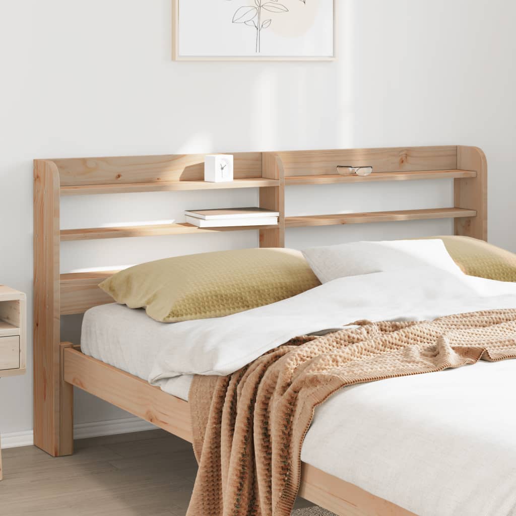 vidaXL Headboard with Shelves 160 cm Solid Wood Pine