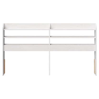 vidaXL Headboard with Shelves White 160 cm Solid Wood Pine