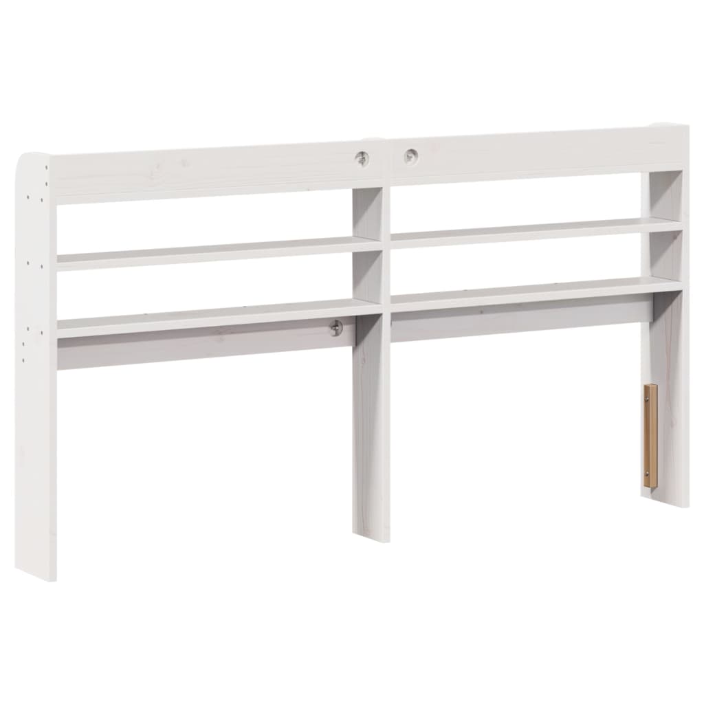 vidaXL Headboard with Shelves White 160 cm Solid Wood Pine