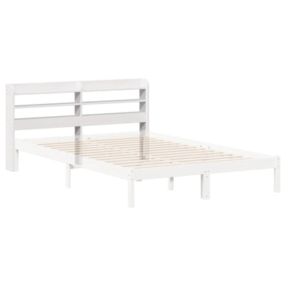 vidaXL Headboard with Shelves White 160 cm Solid Wood Pine