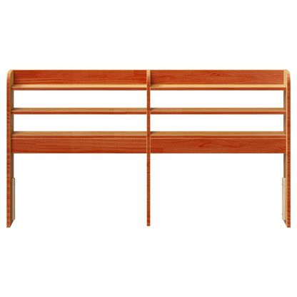 vidaXL Headboard with Shelves Wax Brown 160 cm Solid Wood Pine