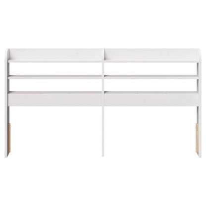 vidaXL Headboard with Shelves White 140 cm Solid Wood Pine