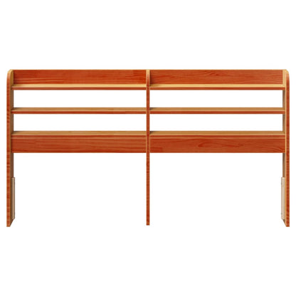 vidaXL Headboard with Shelves Wax Brown 140 cm Solid Wood Pine
