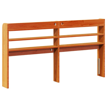 vidaXL Headboard with Shelves Wax Brown 140 cm Solid Wood Pine