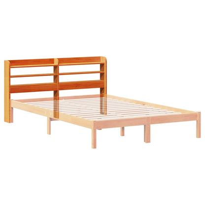 vidaXL Headboard with Shelves Wax Brown 135 cm Solid Wood Pine